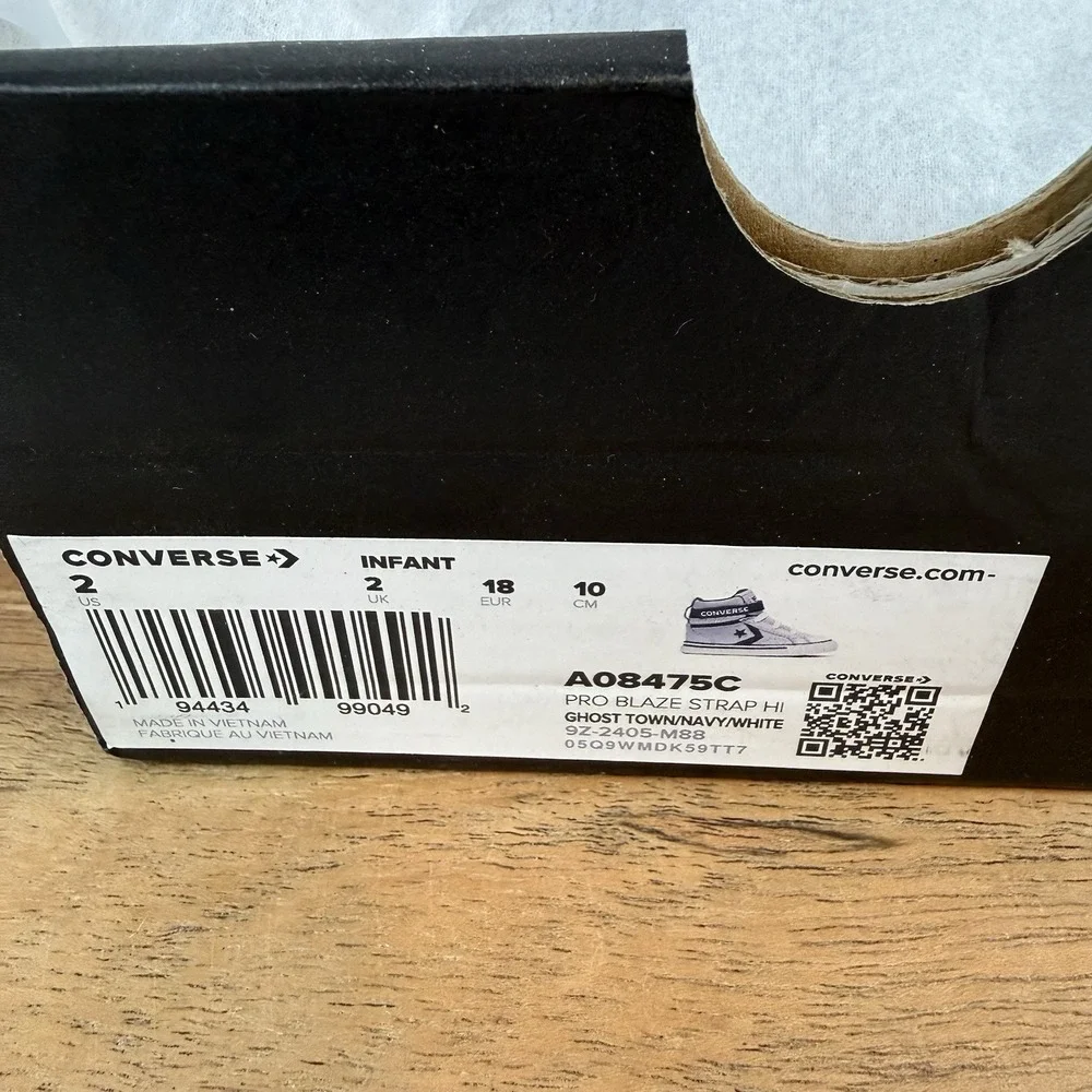 New Infant‎ Converse Pro Blaze Strap High Tops Shoes Sandals Size 2 C